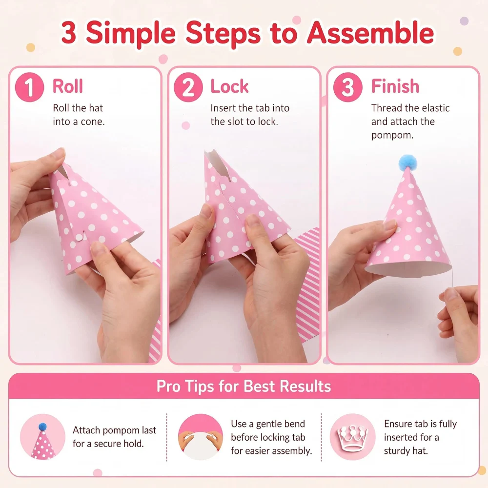 Vesil Mini Kids Birthday Party Hats — view 4