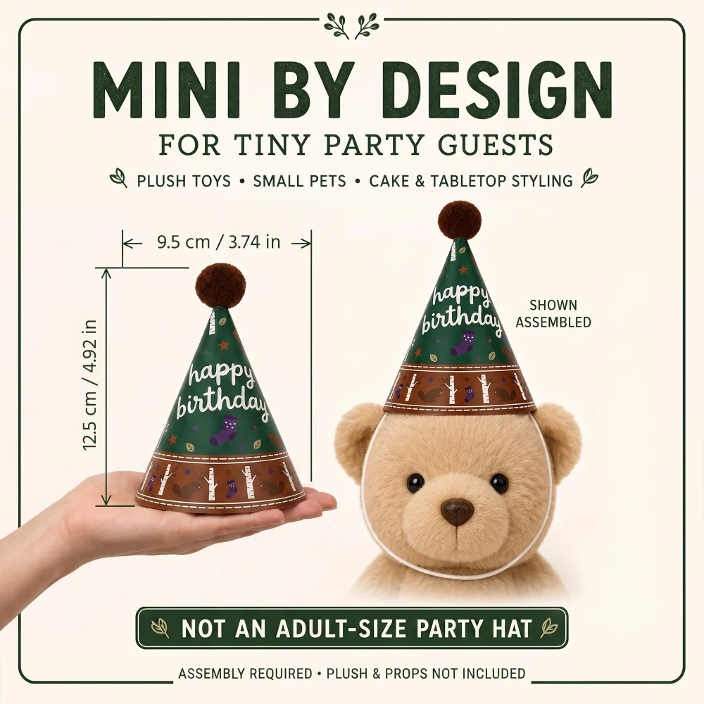 Vesil Mini Party Hats for Kids, 12 DIY Beaver Paper Hats — view 3