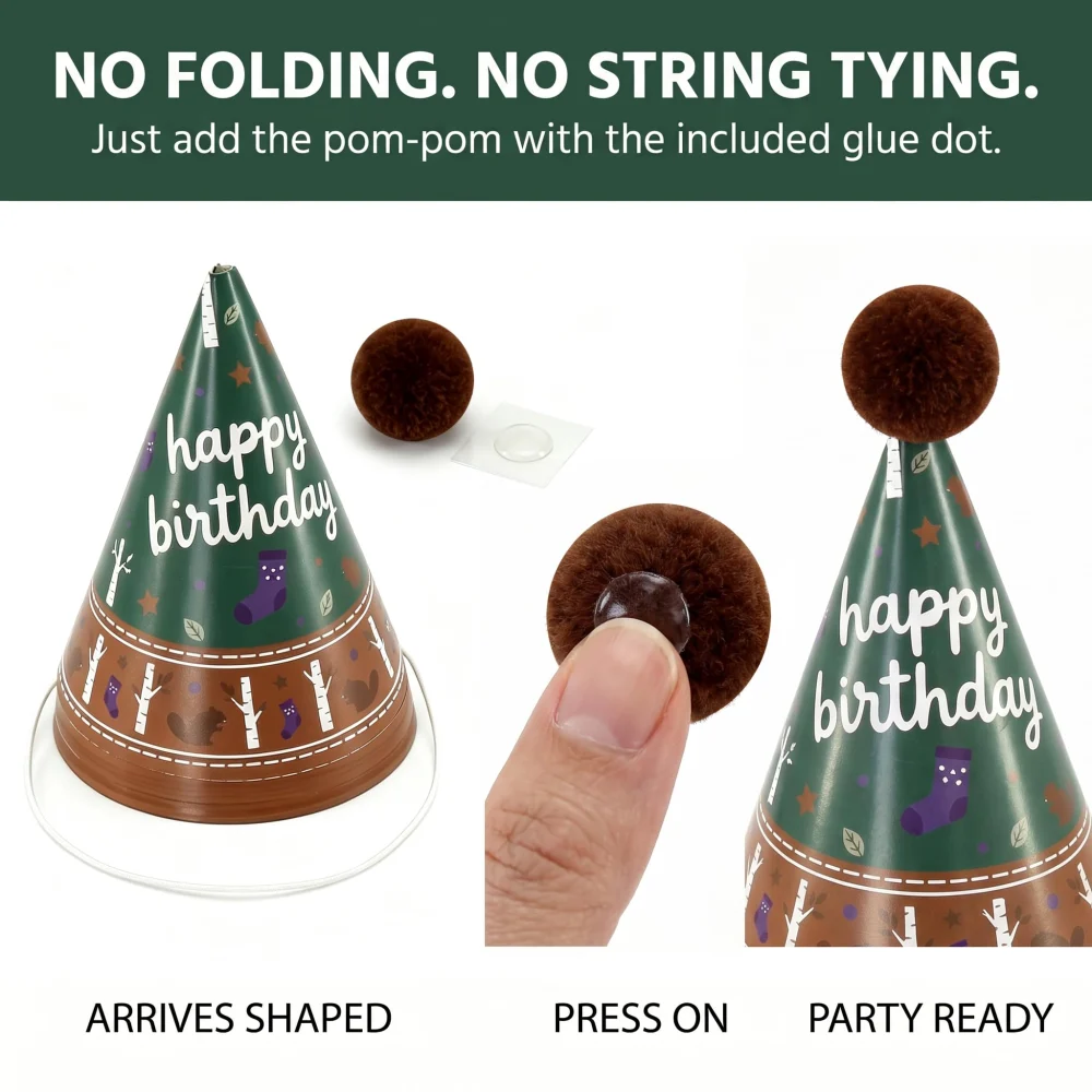 Vesil Mini Party Hats for Stuffed Animals, 12 Pre-Assembled — view 2